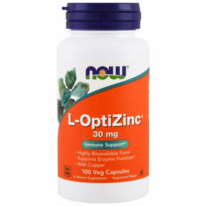 NOW Opti L - zinc, 30mg, 100 Capsules (Pack of 3) - The Oasis of Health