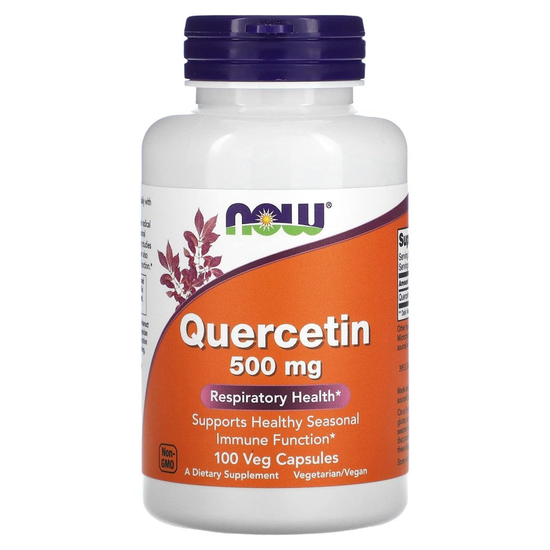 NOW Quercetin 500mg,100 Veg Capsules - The Oasis of Health