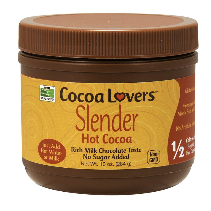 Now Real Food Cocoa Lovers Slender Hot Cocoa Organic 10 Oz - 6681 - The Oasis of Health