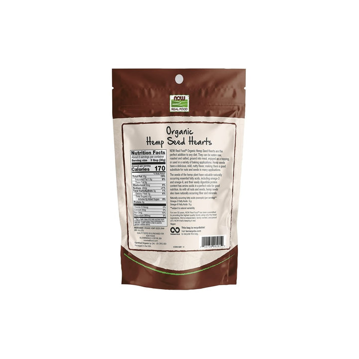 Now Real Food Hemp Seed Hearts Organic 8oz - 6281 - The Oasis of Health