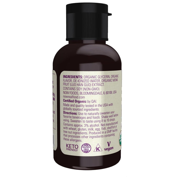 Now Real Food Organic Caramel Monk Fruit 1.8 Oz - 7112 - The Oasis of Health