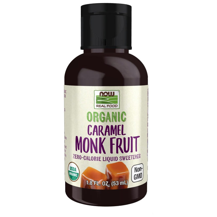 Now Real Food Organic Caramel Monk Fruit 1.8 Oz - 7112 - The Oasis of Health