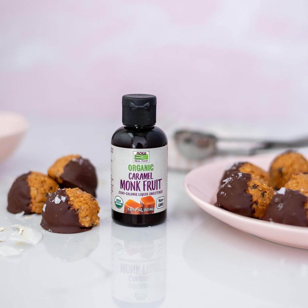 Now Real Food Organic Caramel Monk Fruit 1.8 Oz - 7112 - The Oasis of Health