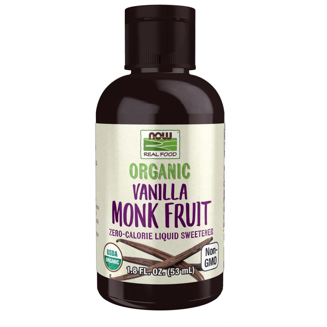 Now Real Food Organic Vanilla Monk Fruit 1.8 Oz - 7111 - The Oasis of Health