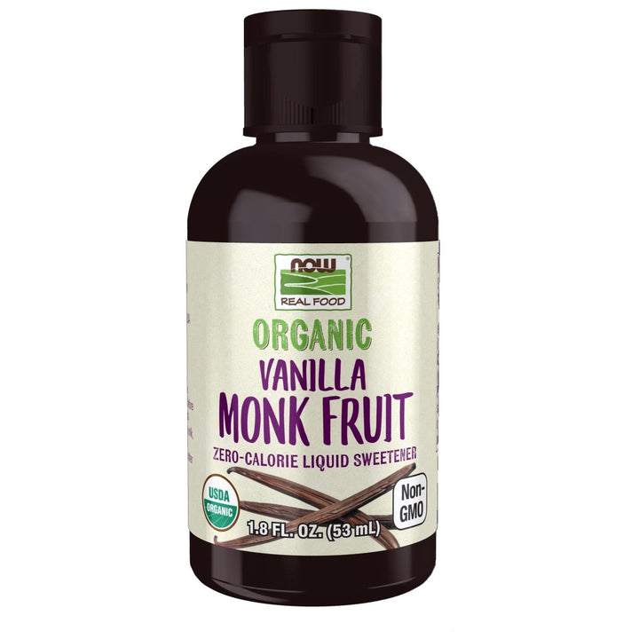 Now Real Food Organic Vanilla Monk Fruit 1.8 Oz - 7111 - The Oasis of Health