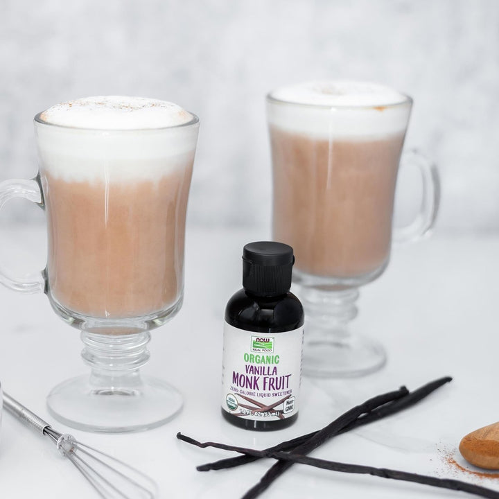 Now Real Food Organic Vanilla Monk Fruit 1.8 Oz - 7111 - The Oasis of Health