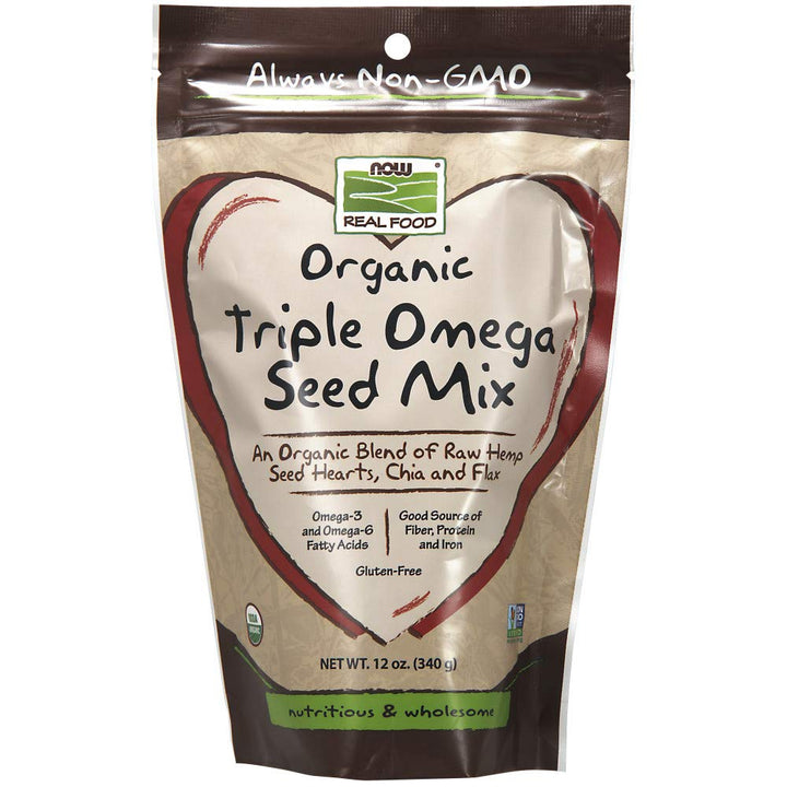 Now Real Food Triple Omega Seed Mix Organic 12oz - 6323 - The Oasis of Health