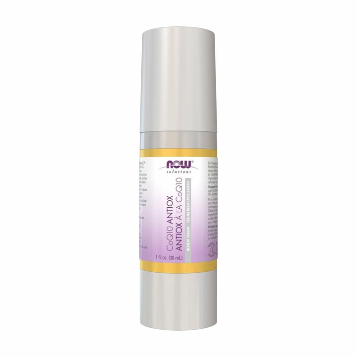 NOW Solutions, CoQ10 Antioxidant Serum, with Clinically Tested REVINAGE™ for Collagen Support, Visible Firming, 1 - Ounce - The Oasis of Health