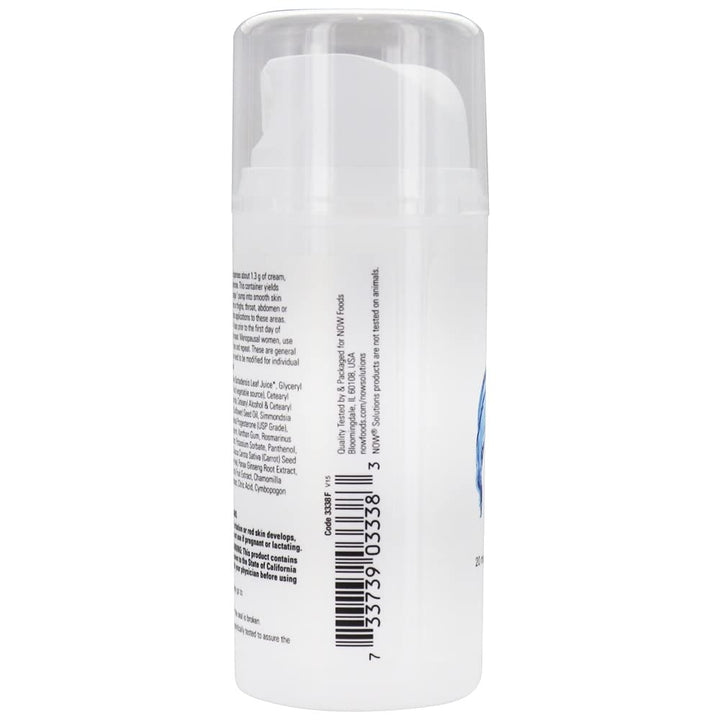 Now Solutions Natural Progesterone Balancing Skin Cream Unscented 3oz - 3338 - The Oasis of Health
