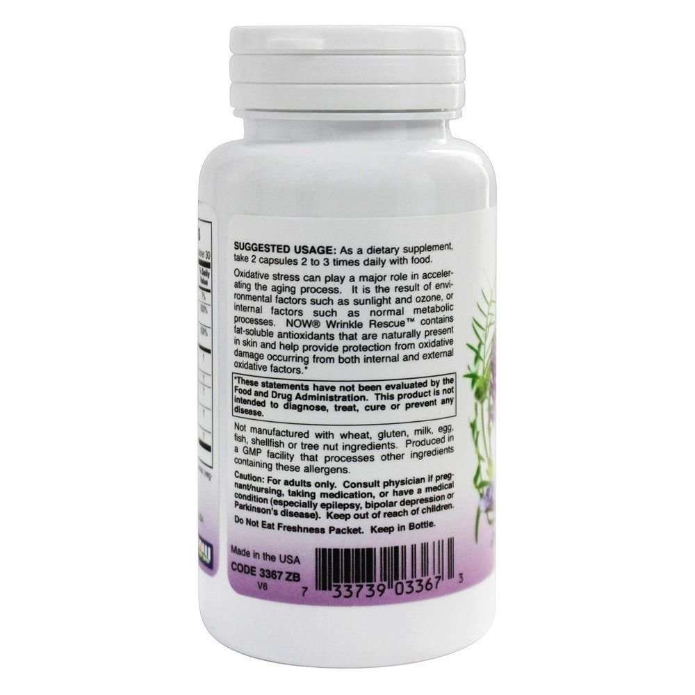 Now Solutions Wrinkle Rescue 60 Vcaps - 3367 - The Oasis of Health