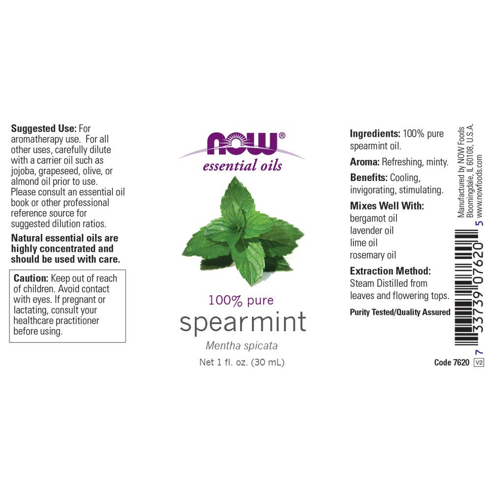 NOW Spearmint Oil, 1 - Ounce - The Oasis of Health