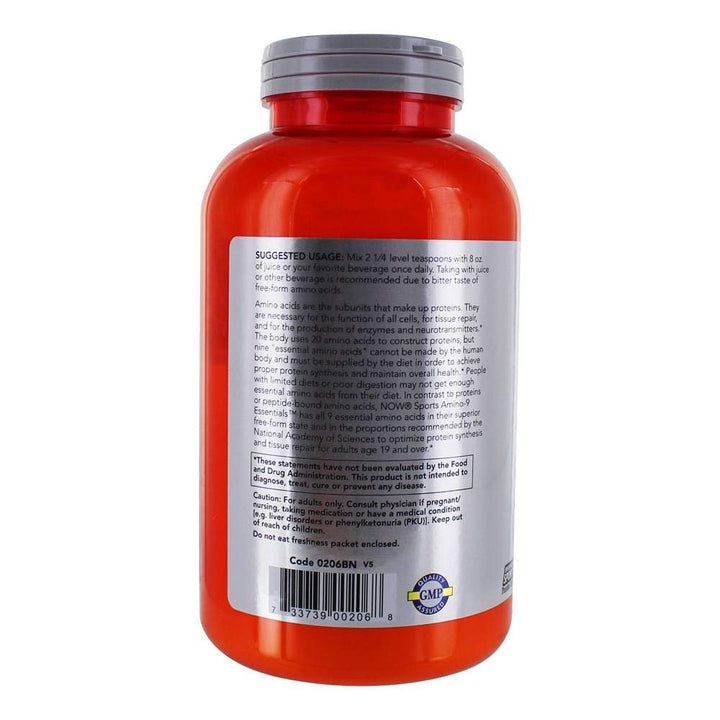 Now Sports Amino - 9 Essentials Powder 330g 11.64oz - 0206 - The Oasis of Health