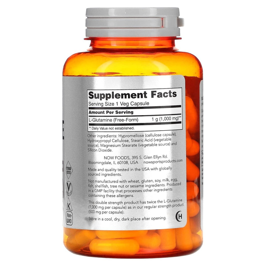 Now Sports L - Glutamine Double Strength 1000 mg 120 Vcaps - 0094 - The Oasis of Health