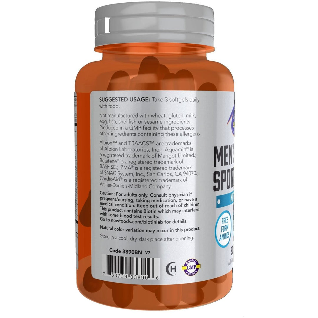 Now Sports Men's Active Sports Multi 90 Softgels - 3890 - The Oasis of Health