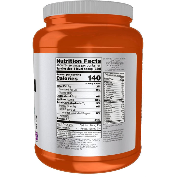 NOW Sports Nutrition, Plant Protein Complex 22 g, Creamy Vanilla Powder, 2 - Pound - The Oasis of Health