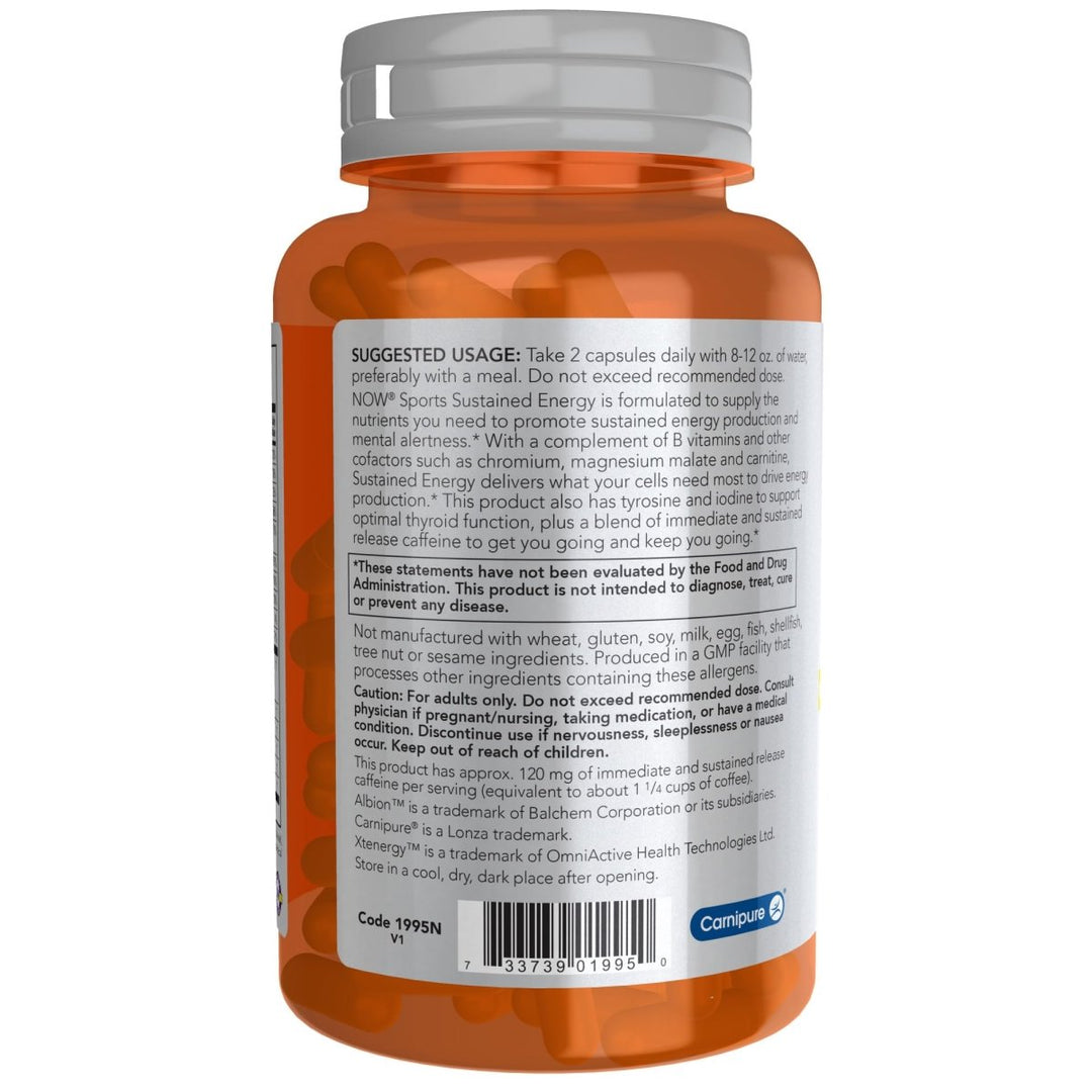 Now Sports Sustained Energy 90 Vcaps - 1995 - The Oasis of Health