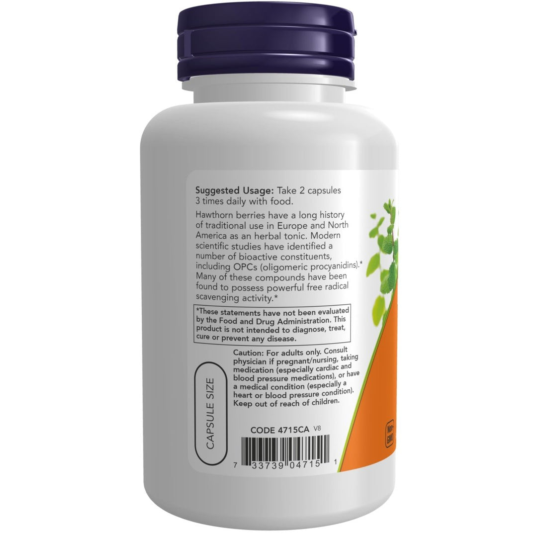 NOW Supplements, Hawthorn Berry 540 mg, Free Radical Scavenger*, Herbal Supplement, 100 Veg Capsules - The Oasis of Health
