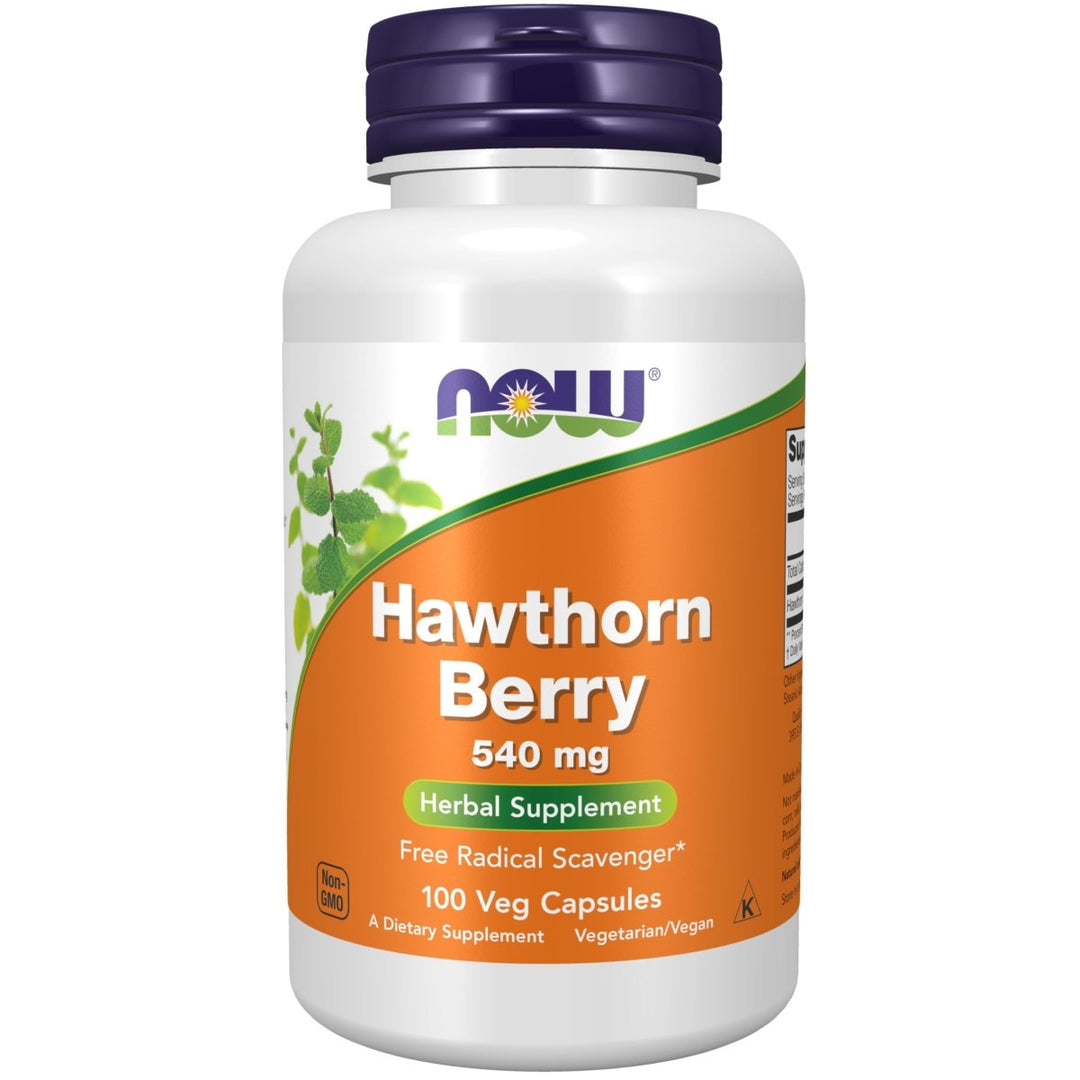 NOW Supplements, Hawthorn Berry 540 mg, Free Radical Scavenger*, Herbal Supplement, 100 Veg Capsules - The Oasis of Health