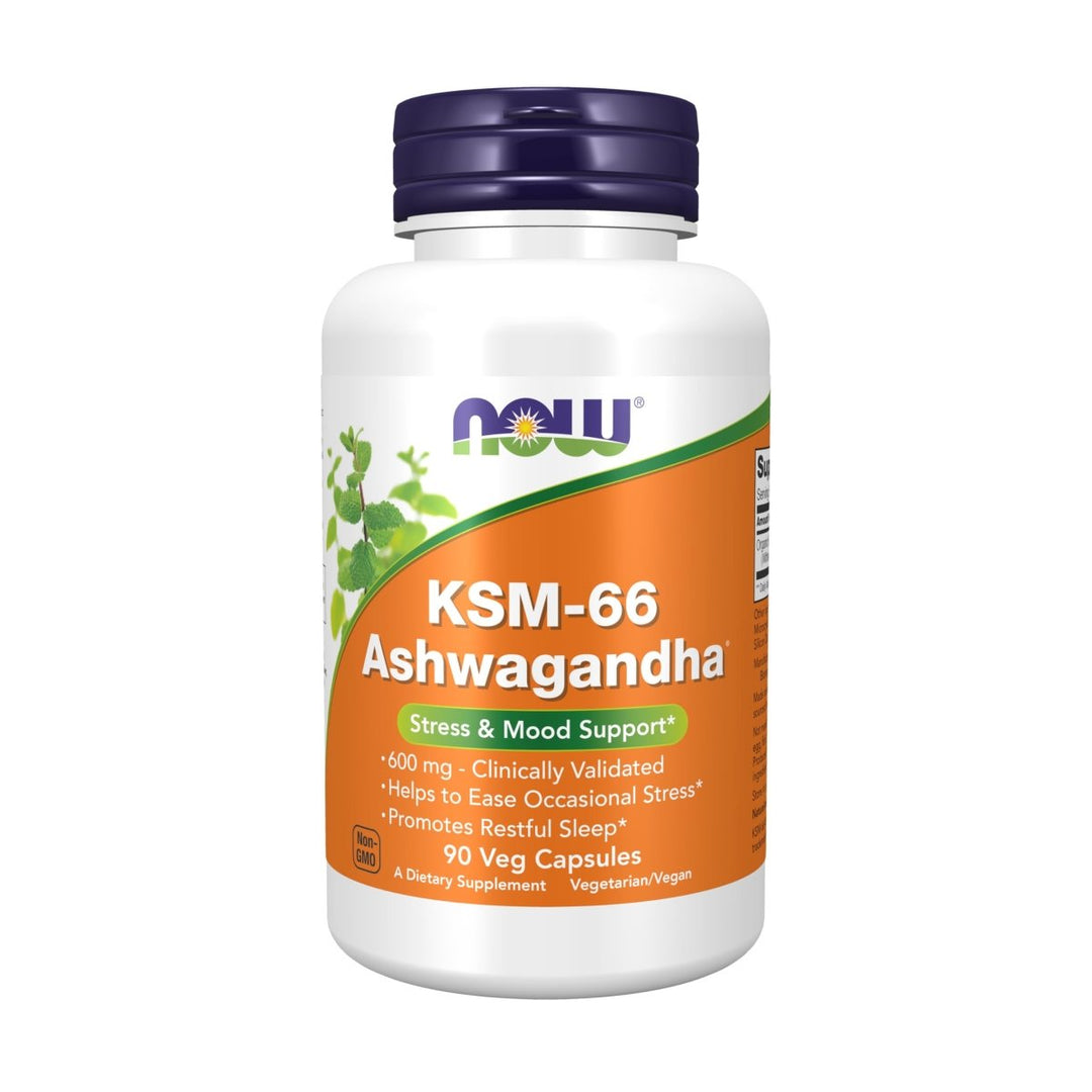 NOW Supplements, KSM - 66 Ashwagandha?, Stress and Sleep Support, 90 Veg Capsules - The Oasis of Health