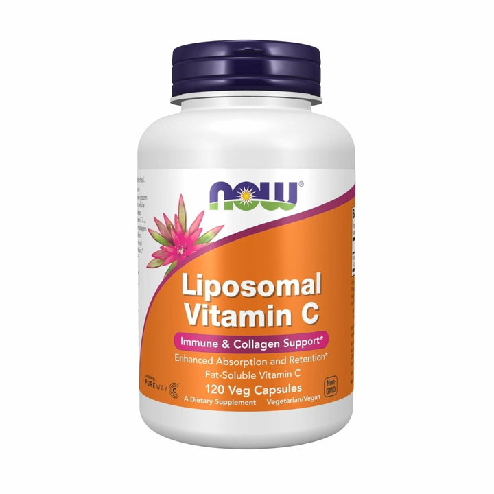 NOW Supplements, Liposomal Vitamin C, Immune & Collagen Support, 120 Veg Capsules - The Oasis of Health