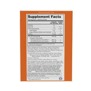 NOW Supplements, Omega - 3 Fish Oil Gummy Chews, Orange Passion Fruit Flavor, 36 Gummy Chews - The Oasis of Health