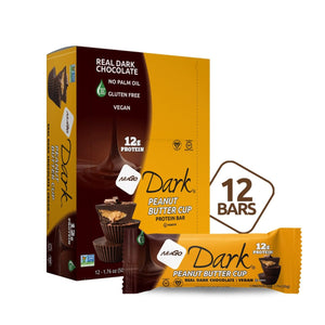 NuGo Nutrition - Dark Chocolate Bar Peanut Butter Cup - 12 Bars - The Oasis of Health