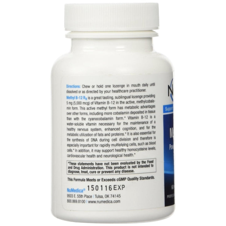 Numedica - Methyl B12 Rx - 60 Lozenges - The Oasis of Health