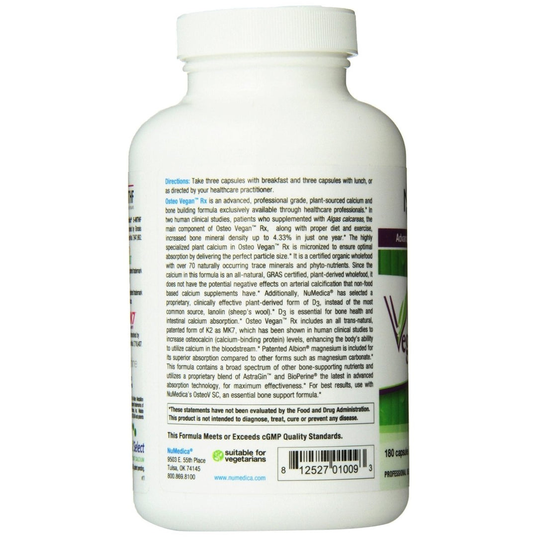 NuMedica Osteo Vegan Rx 180 Vegetable Capsules - The Oasis of Health