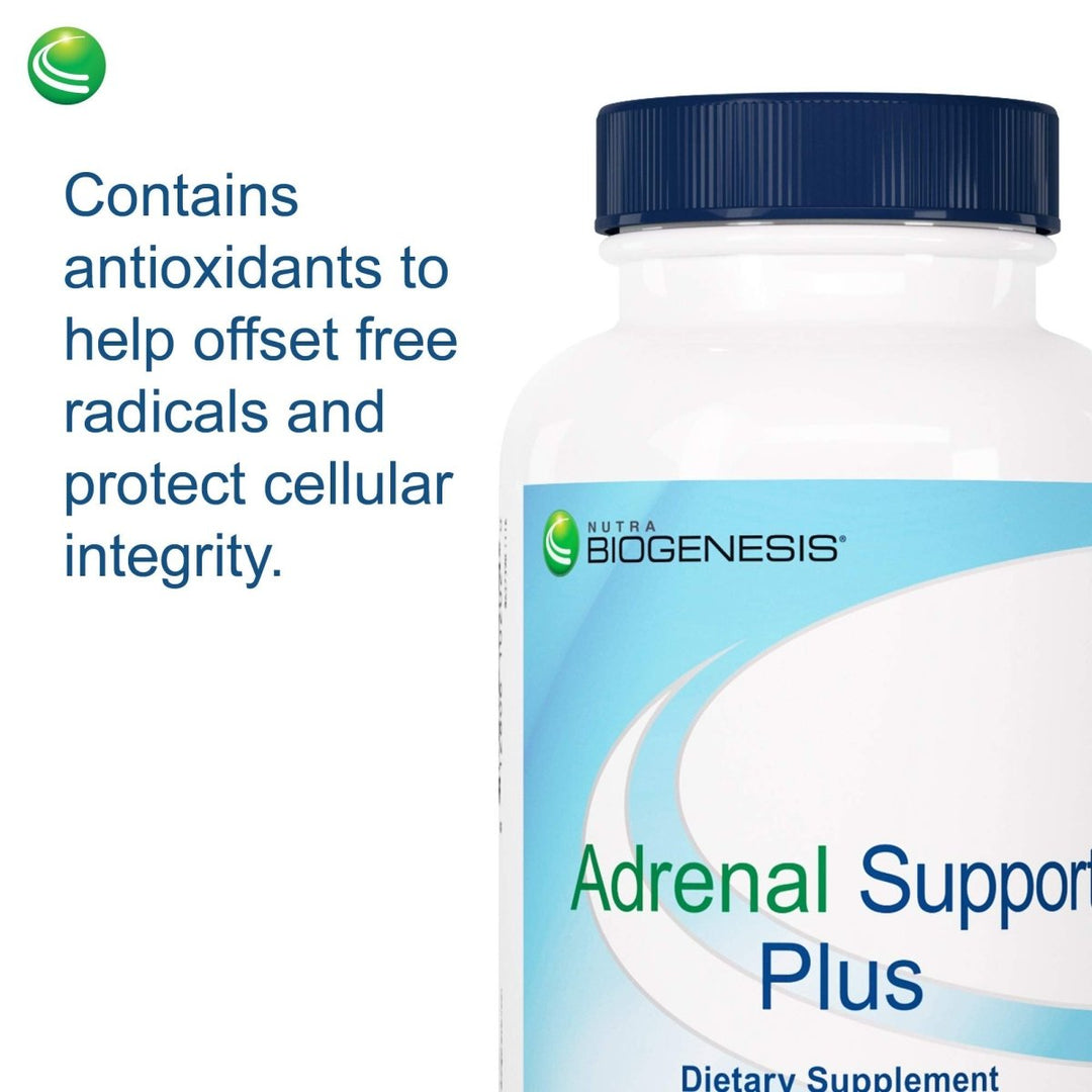 Nutra BioGenesis - Adrenal Support Plus - Pregnenolone, DHEA, Herbs & Micronutrients to Help Support Adrenal Function - 60 Capsules 10202 - The Oasis of Health