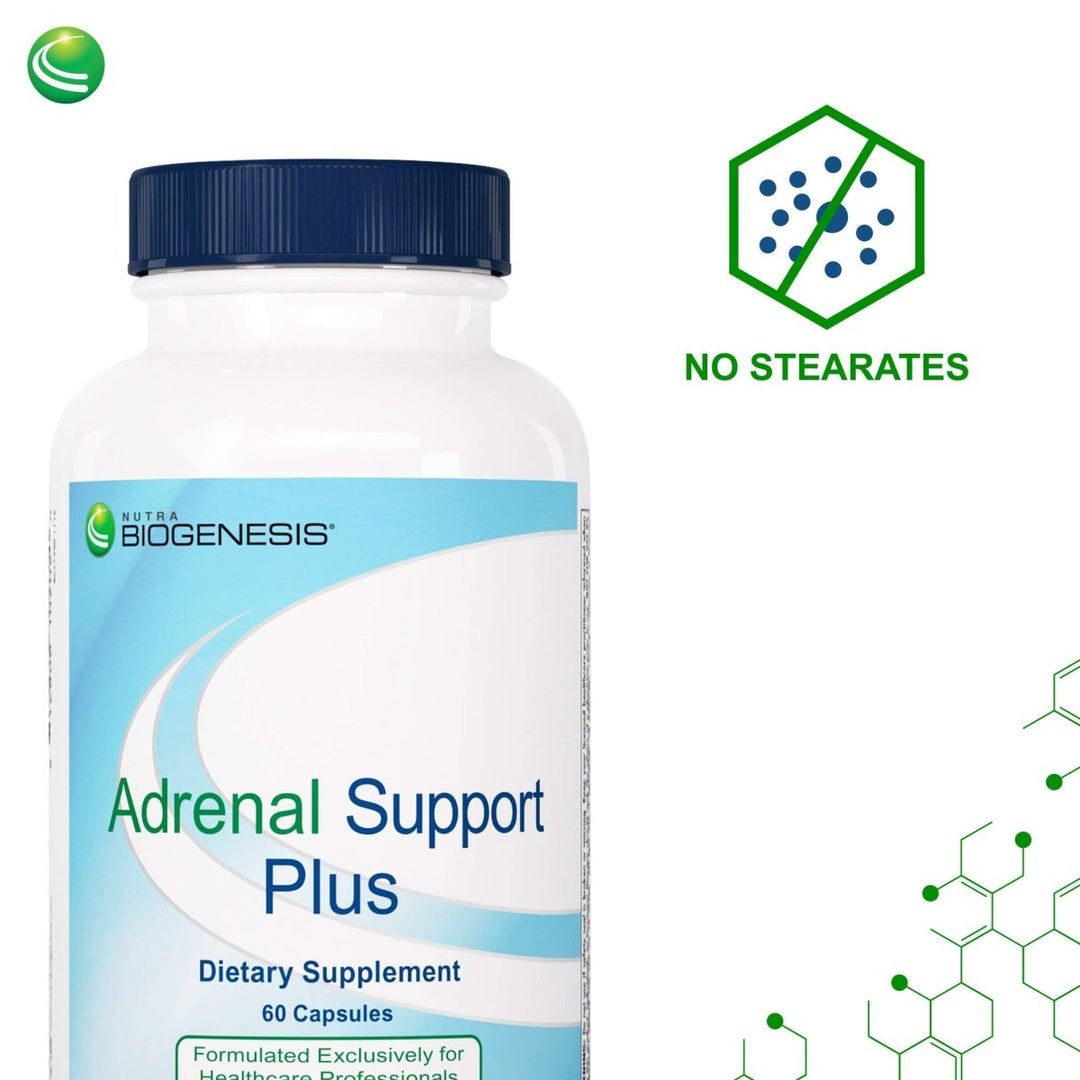 Nutra BioGenesis - Adrenal Support Plus - Pregnenolone, DHEA, Herbs & Micronutrients to Help Support Adrenal Function - 60 Capsules 10202 - The Oasis of Health