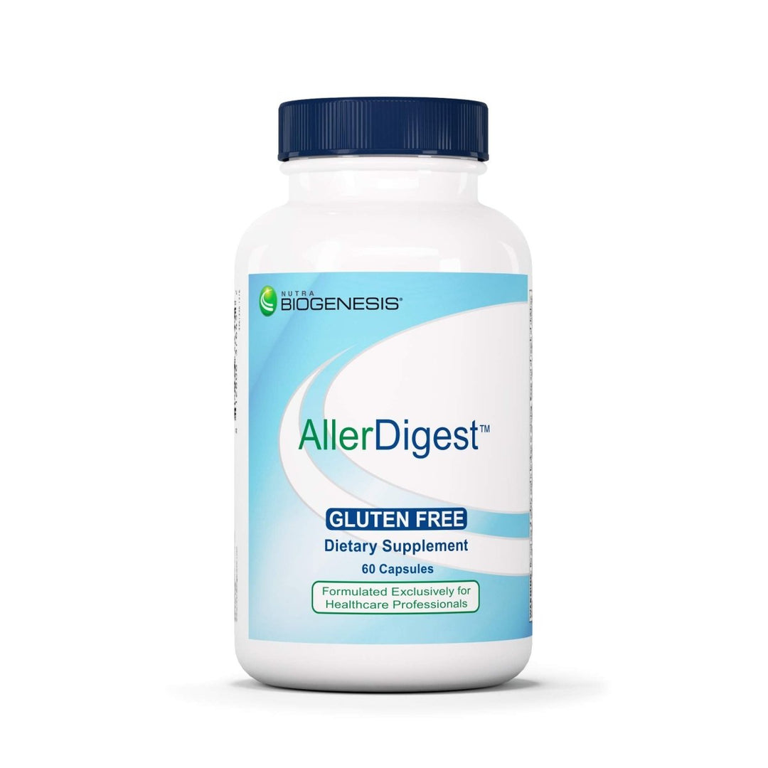 Nutra BioGenesis - AllerDigest - Targeted Digestive Enzyme Support with DPP - IV, Lactase & Pepsin - Gluten Free - 60 Capsules - The Oasis of Health