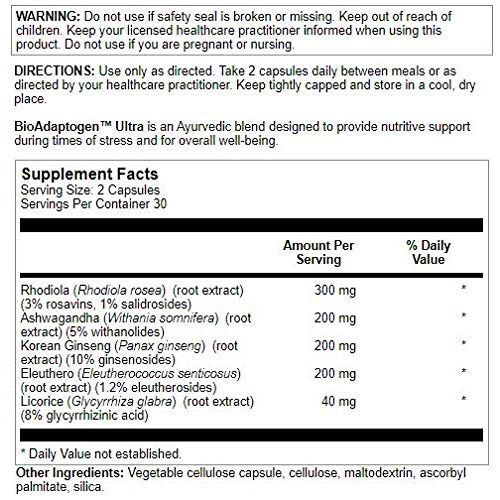 Nutra BioGenesis BioAdaptogen Ultra 60 Capsules PN 10294 - The Oasis of Health