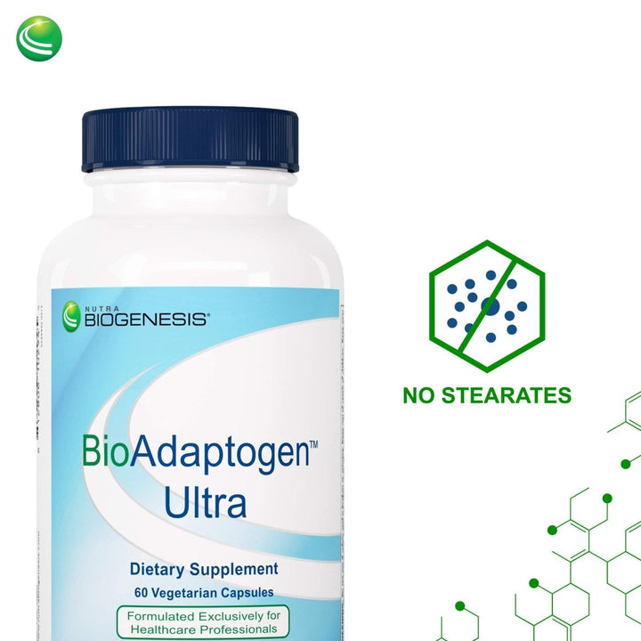 Nutra BioGenesis - BioAdaptogen Ultra - Ashwagandha, Rhodiola and Korean Ginseng to Help Support Stress Response and Neurotransmitter Health - 60 Capsules - The Oasis of Health