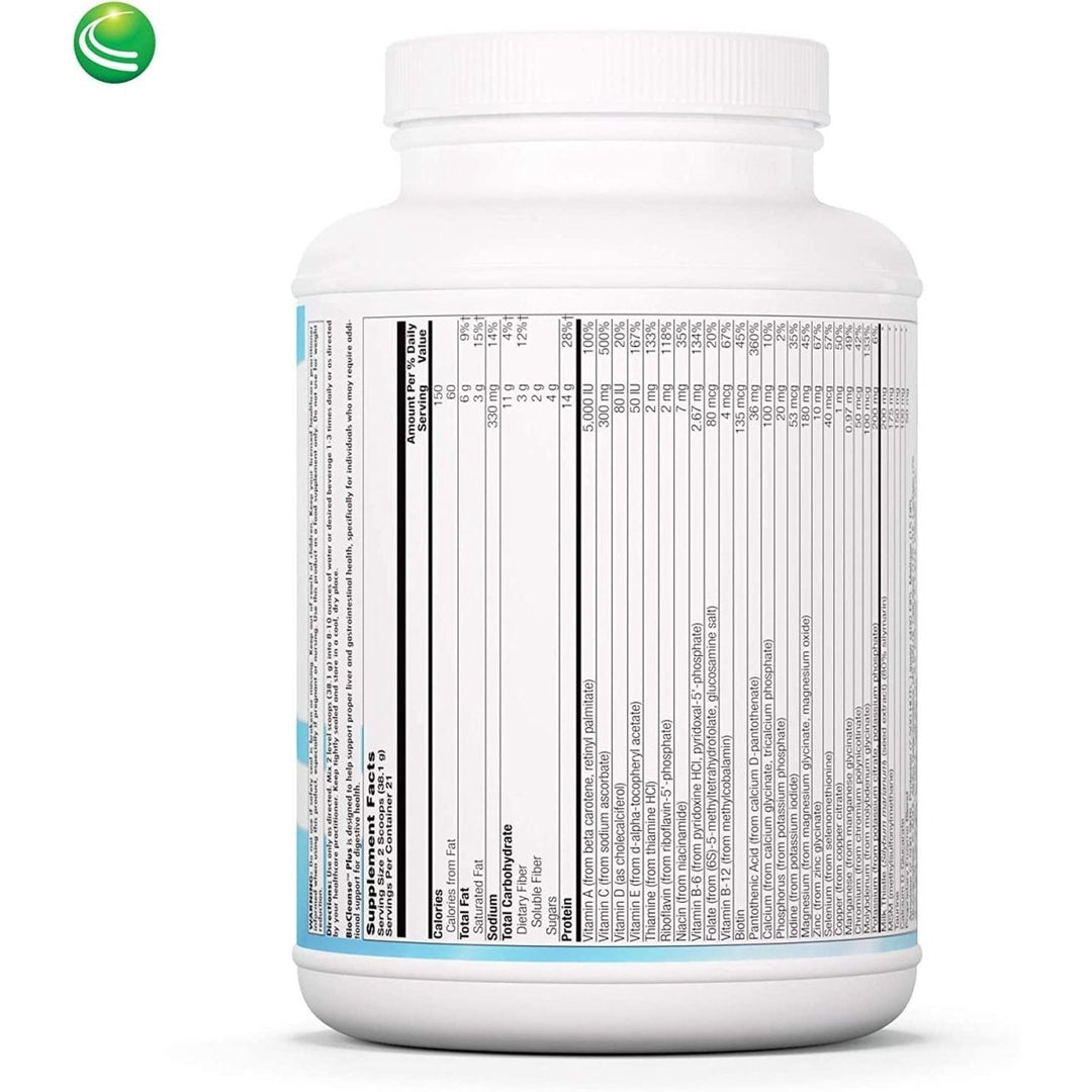 Nutra BioGenesis - BioCleanse Plus - Digestive Enzymes, Milk Thistle, and Plant Protein Blend for Digestion, Detox, and Liver Cleanse - Gluten Free, Powder - 1.9 Lb - The Oasis of Health