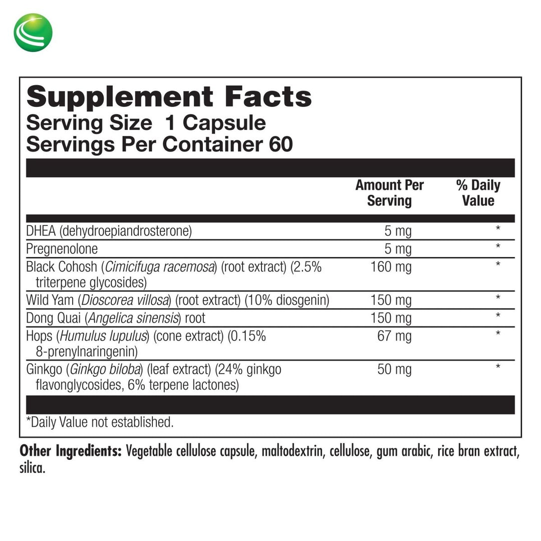 Nutra BioGenesis - BioFem Transition - DHEA, Pregnenolone, Wild Yam, and Dong Quai for Menopause Support - Gluten Free, Vegan, Non - GMO - 60 Capsules - The Oasis of Health