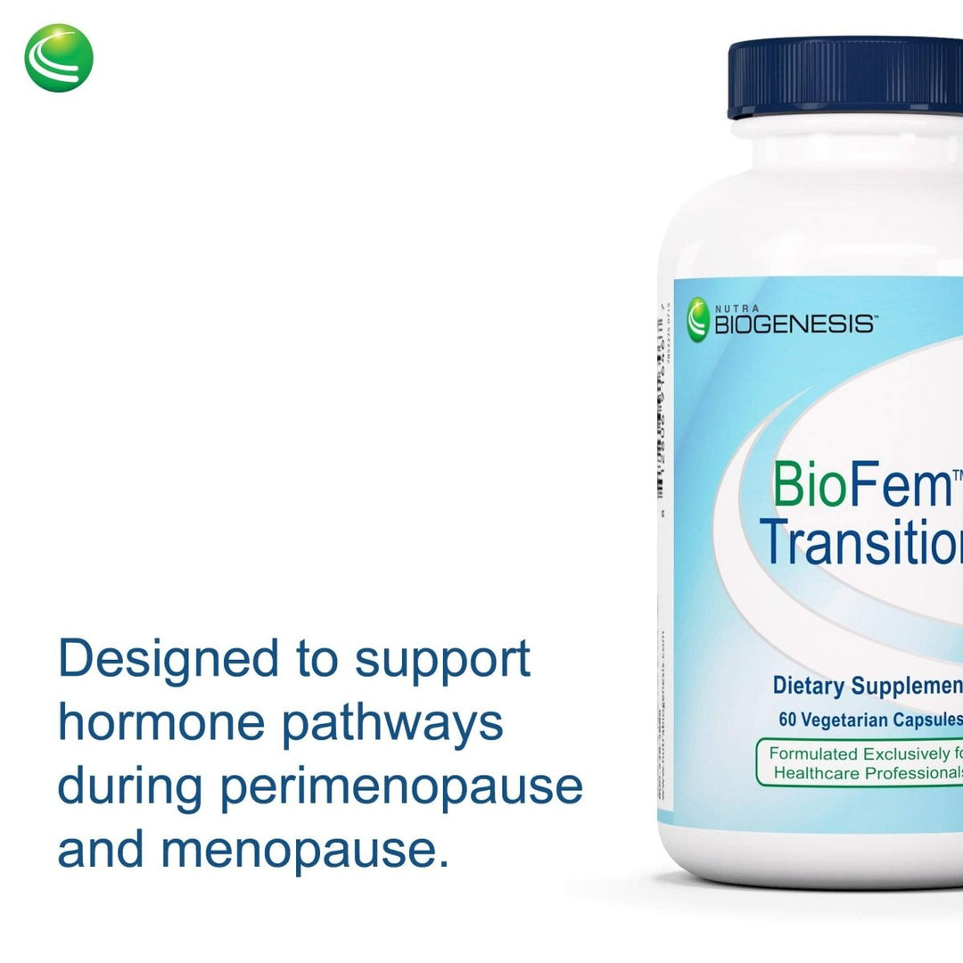 Nutra BioGenesis - BioFem Transition - DHEA, Pregnenolone, Wild Yam, and Dong Quai for Menopause Support - Gluten Free, Vegan, Non - GMO - 60 Capsules - The Oasis of Health