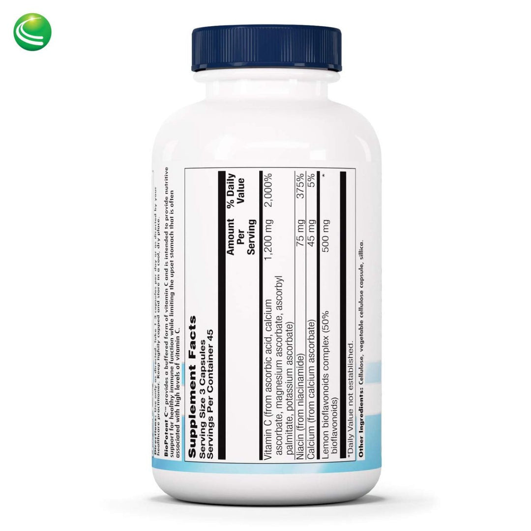 Nutra BioGenesis - BioPotent C - Vitamin C and Lemon Bioflavonoids for Immune, Musculoskeletal and Antioxidant Support - 135 Capsules - The Oasis of Health