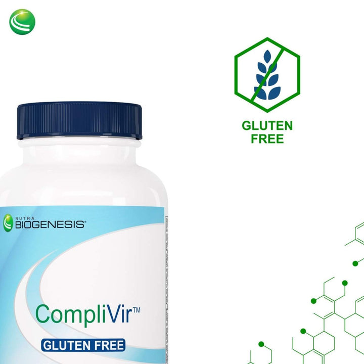 Nutra BioGenesis - CompliVir - Monolaurin, Zinc, Propolis Blend - Gluten Free - 60 Tablets - The Oasis of Health