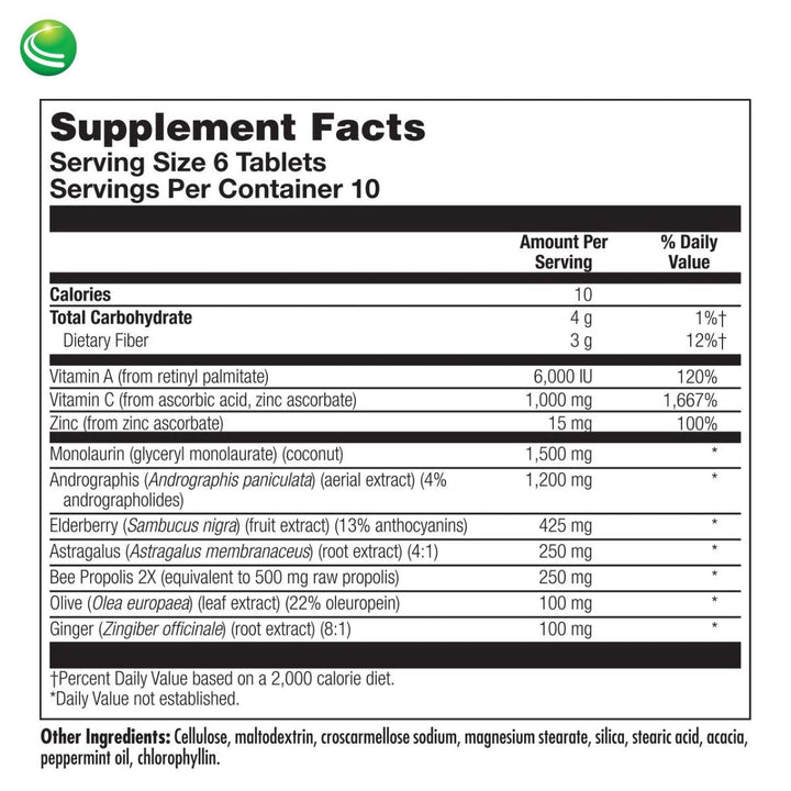 Nutra BioGenesis - CompliVir - Monolaurin, Zinc, Propolis Blend - Gluten Free - 60 Tablets - The Oasis of Health