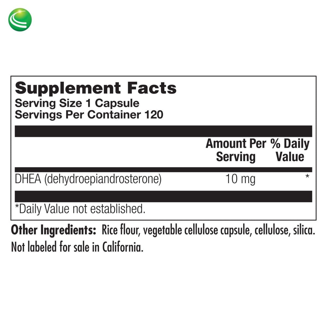 Nutra BioGenesis - DHEA TR - 10 mg, 120 Capsules 10240 - The Oasis of Health