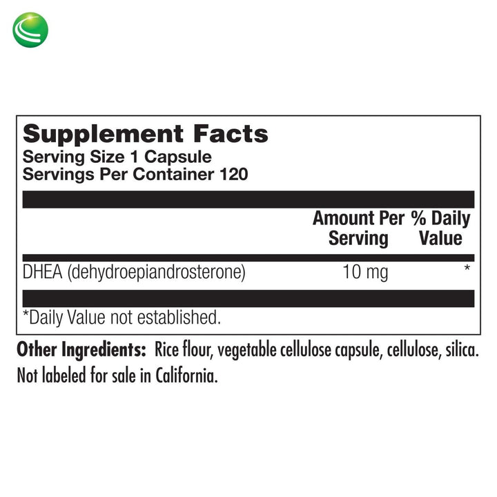 Nutra BioGenesis - DHEA TR - 10 mg, 120 Capsules 10240 - The Oasis of Health