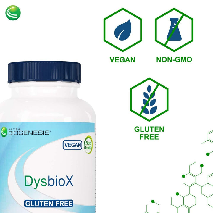 Nutra BioGenesis - DysbioX - Intestinal Support - Vegan, Gluten Free, Non - GMO - 60 Capsules - The Oasis of Health