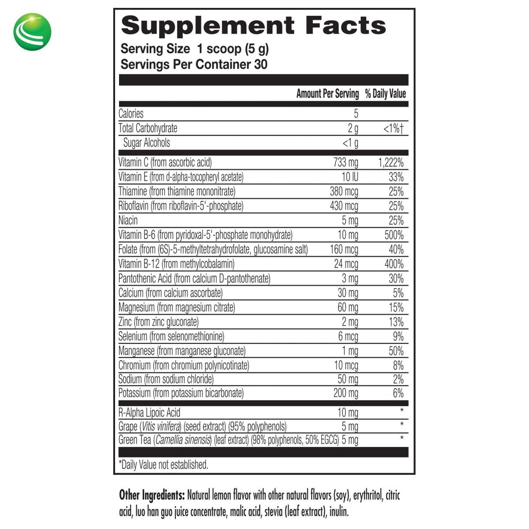 Nutra BioGenesis - Electrolyte Plus C - Delicious Electrolyte Powder with Trace Minerals, Vitamins & Herbal Antioxidants - Gluten Free - 154.2 g - The Oasis of Health