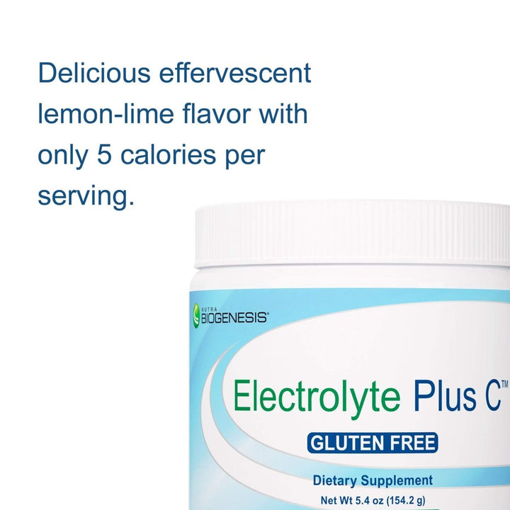 Nutra BioGenesis - Electrolyte Plus C - Delicious Electrolyte Powder with Trace Minerals, Vitamins & Herbal Antioxidants - Gluten Free - 154.2 g - The Oasis of Health