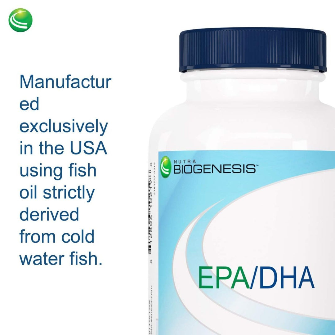 Nutra BioGenesis - EPA/DHA - Omega - 3 to Help Support Brain & Heart Health - 90 Capsules - The Oasis of Health
