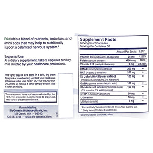 Nutra Biogenesis Eskaloft - B Vitamins - 120 Capsules - , Rhodiola and St. John's Wort to Help Support Mental Health & Stress Response - Gluten Free - The Oasis of Health