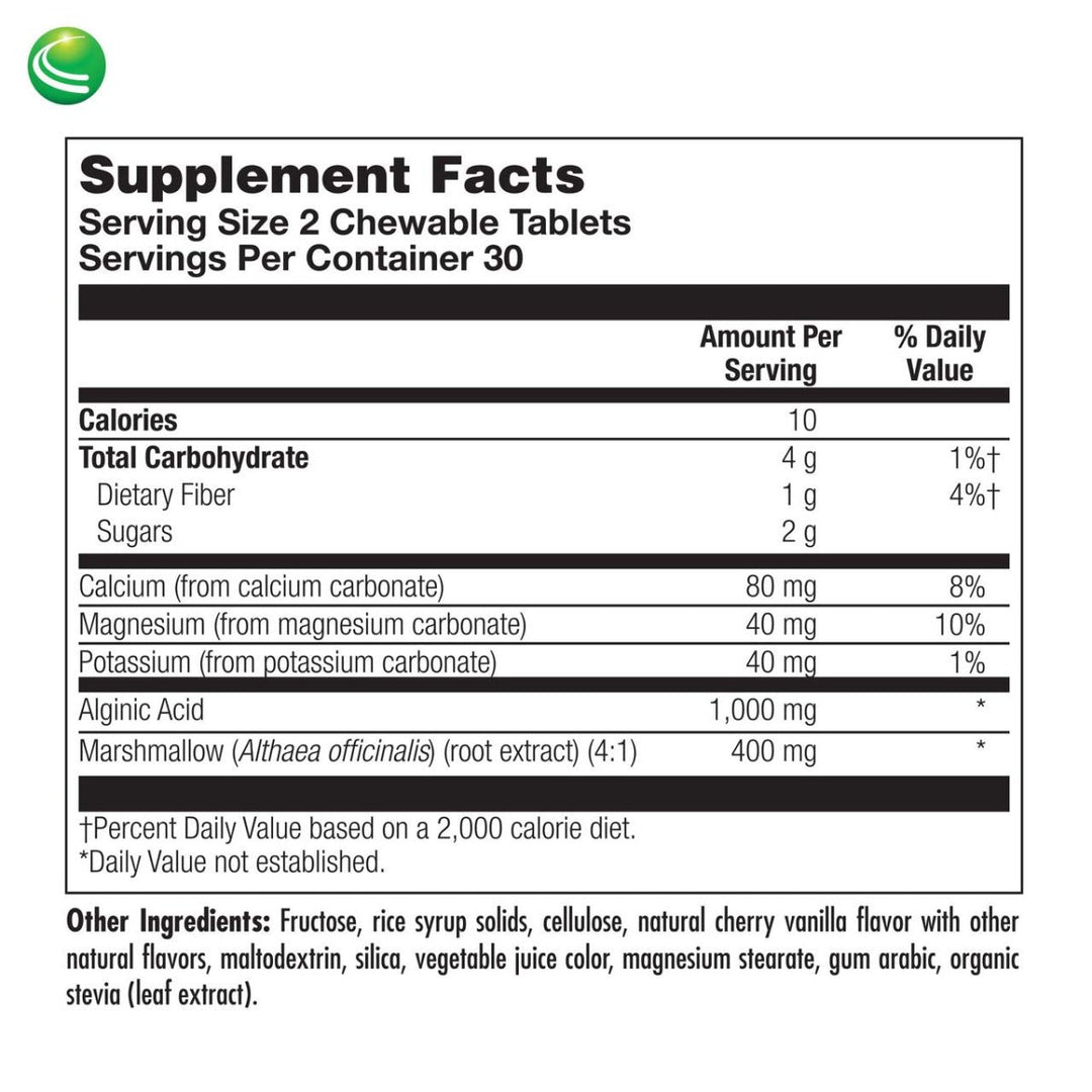 Nutra BioGenesis - EsophaSoothe Chewable Tablets - Cherry Vanilla Flavor, Gluten Free - 60 Chewable Tablets - The Oasis of Health