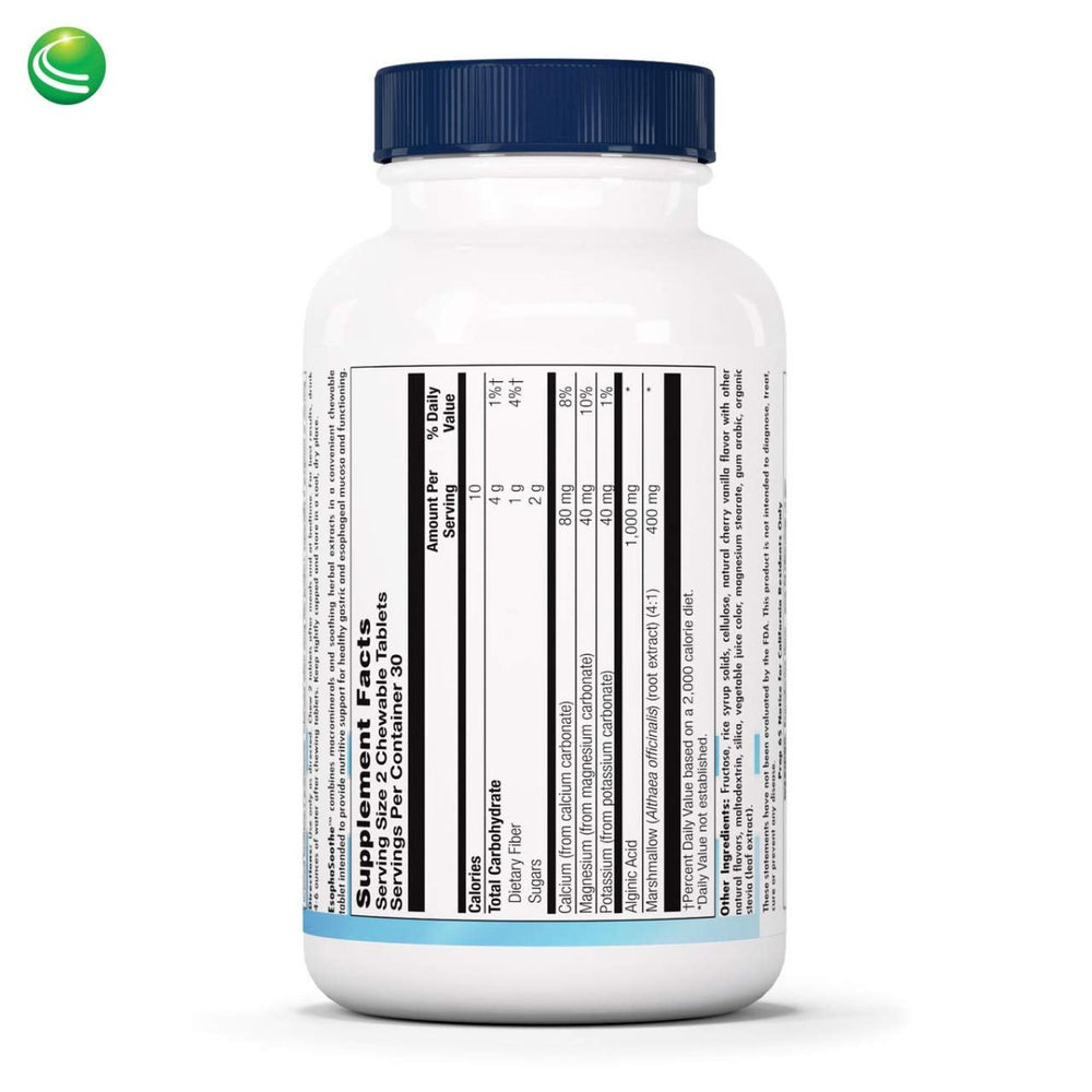Nutra BioGenesis - EsophaSoothe Chewable Tablets - Cherry Vanilla Flavor, Gluten Free - 60 Chewable Tablets - The Oasis of Health