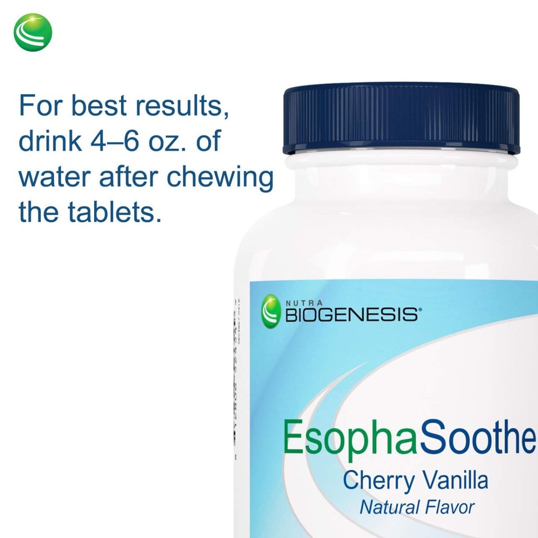 Nutra BioGenesis - EsophaSoothe Chewable Tablets - Cherry Vanilla Flavor, Gluten Free - 60 Chewable Tablets - The Oasis of Health