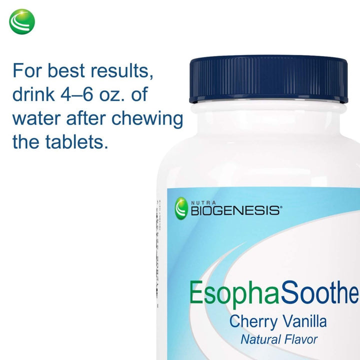 Nutra BioGenesis - EsophaSoothe Chewable Tablets - Cherry Vanilla Flavor, Gluten Free - 60 Chewable Tablets - The Oasis of Health